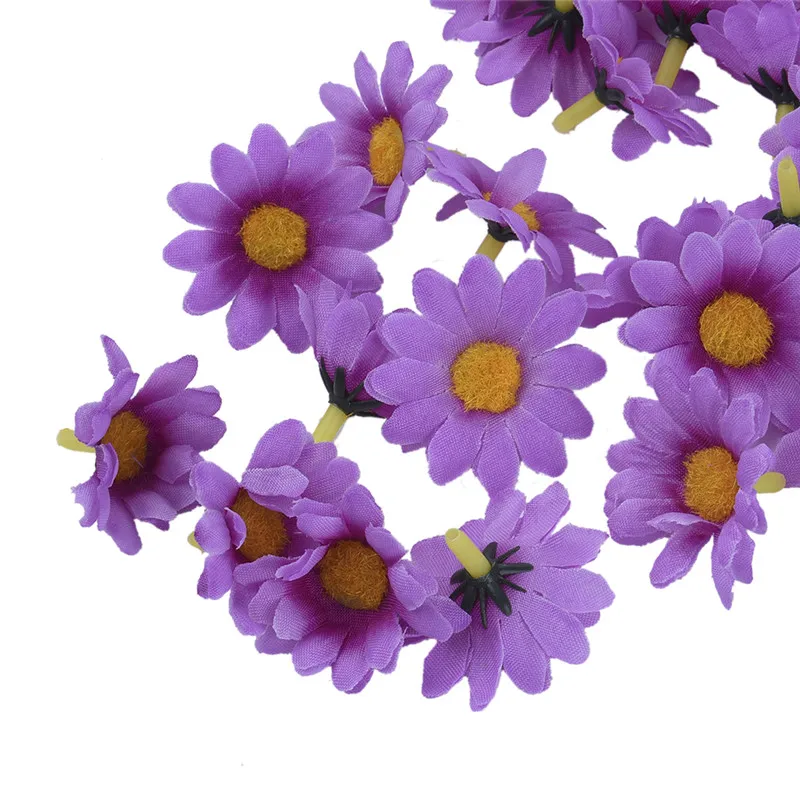 100 шт. искусственных цветов цветок маргаритки для дома гостиной свадебной