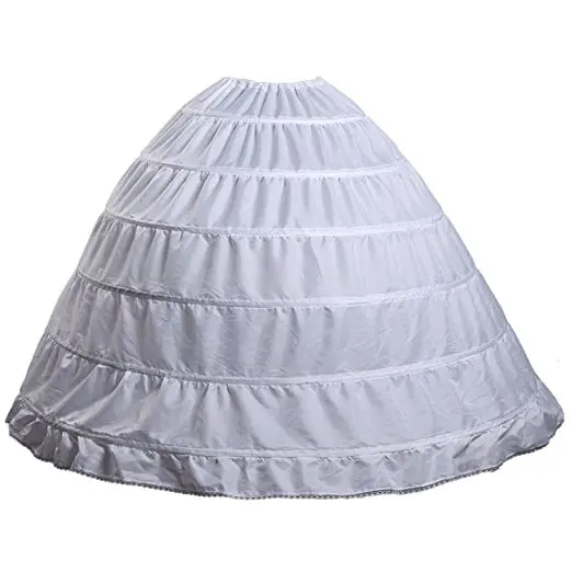 

6 Hoops Skirt Wedding dress Bridal Petticoat Underskirt Crinoline Slip for Women