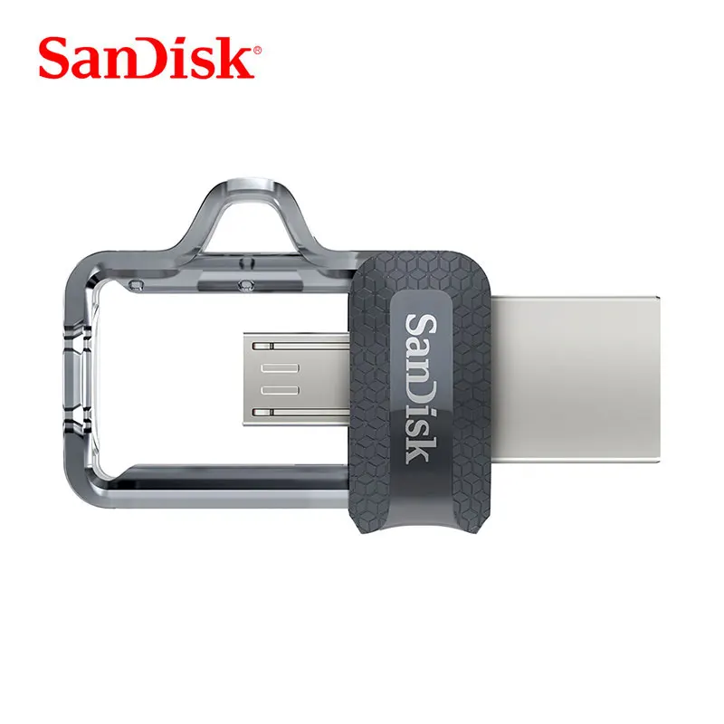 Двойной Флеш-накопитель SanDisk 32 GB USB3.0 флеш-накопитель 64Гб Ultra Dual Drive 128 ГБ с поддержкой технологии OTG флеш-накопитель 16 Гб usb-носитель палка ручной стабилизатор для смартфона/планшета/ПК 150 м/с