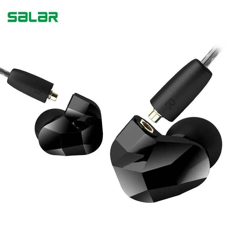 Salar Pro Dual Dynamic Driver Professional In Ear Sport Earphone with Mic for Mobile MP3 player Replacement cable | Электроника