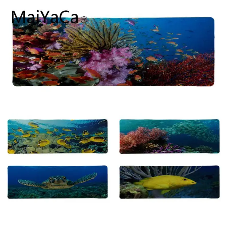 

Резиновый прочный Настольный коврик для мыши MaiYaCa нового дизайна с принтом Sea Life, размер 300x900x2 мм x 2 мм