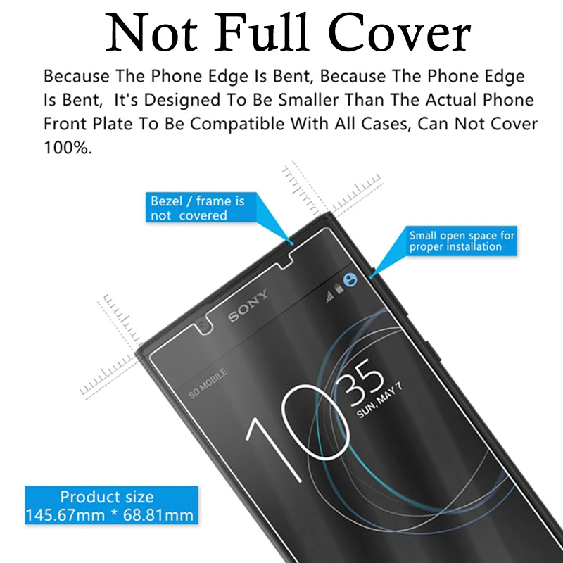 Для Sony Xperia L1 ультратонкая пленка из закаленного стекла для e5 стекло m2 xz1 xa1 xa2 Ультра экран протектор защитить стекло защитная пленка защита с уровнем твердости 9 H