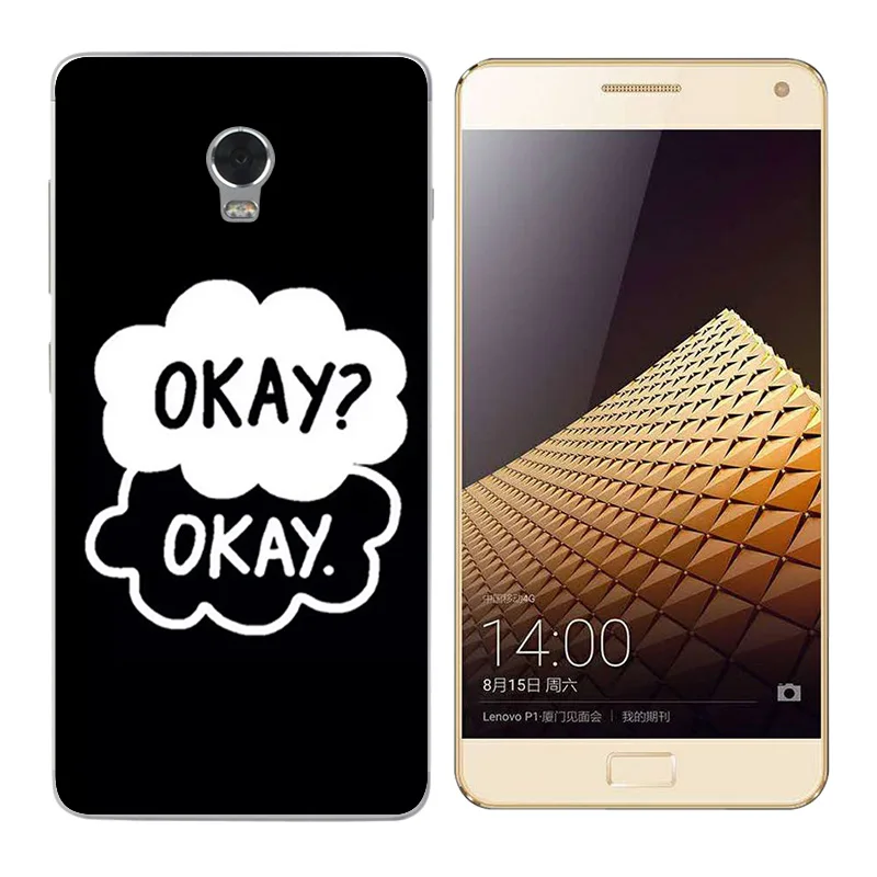 Чехол для Lenovo Vibe P1 черный чехол с принтом букв мягкий силиконовый P1a42 P1c72 P1c58 5 5&quot |