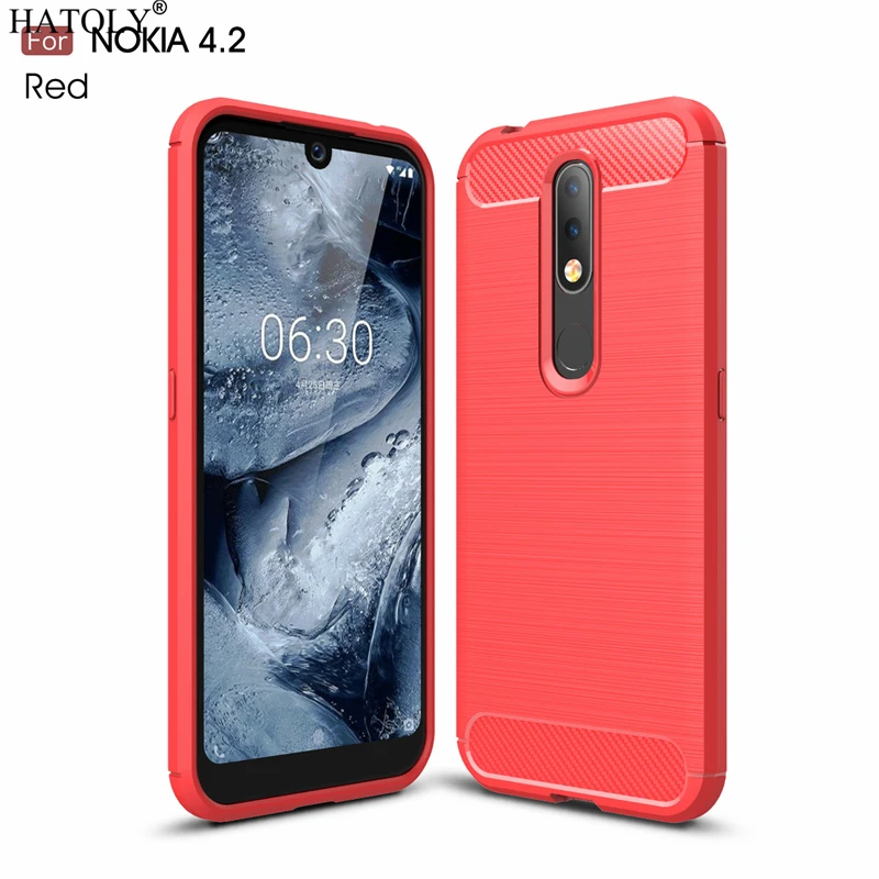 Чехол HATOLY для Nokia 4 2 противоударный мягкий силиконовый чехол из ТПУ с ворсом TA-1157