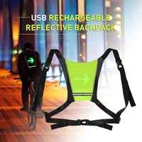 cycling bicycle led wireless safety turn signal light vest for riding night guiding mc889