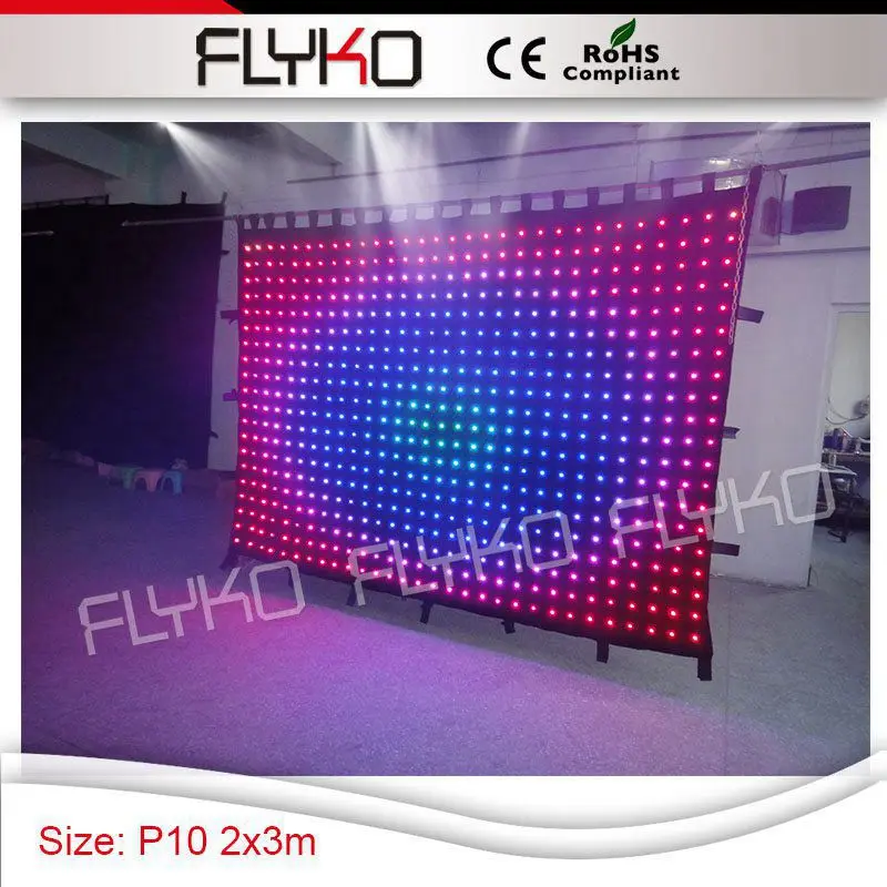 Светодиодный видео дисплей P100mm 7ft x 10ft секс видео|video wall led|led video curtainvideo led curtain |