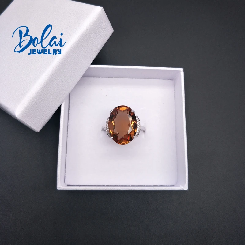 Bolaijewelry, кольца из зултанита, 925 пробы, серебристого цвета, драгоценные камни, Овальные, 13*18 мм, 12.1ct, элегантный дизайн, подарок на день рождения