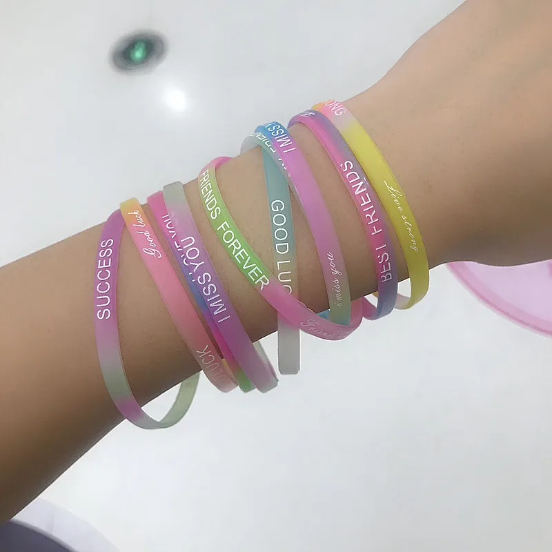 Силиконовые ID браслеты Спортивный Повседневный браслет для женщин и мужчин