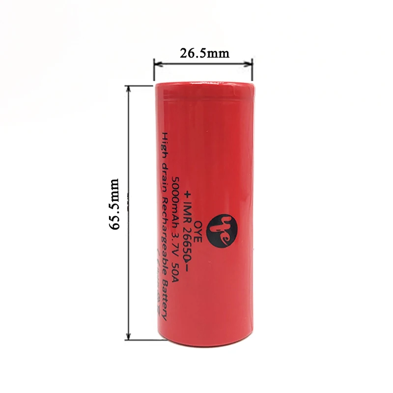 Оригинальная литиевая батарея 26650 5000mAh литий ионная 3 7 v аккумуляторная для блок