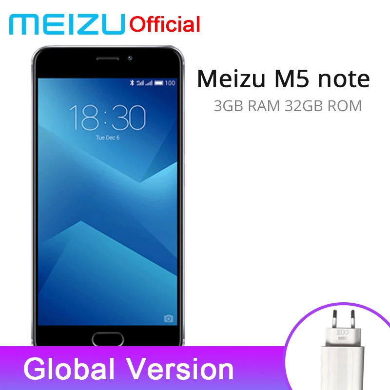 Официальный Оригинальный Meizu M5 note 3 ГБ 32 Глобальный Версия мобильного телефона 4G