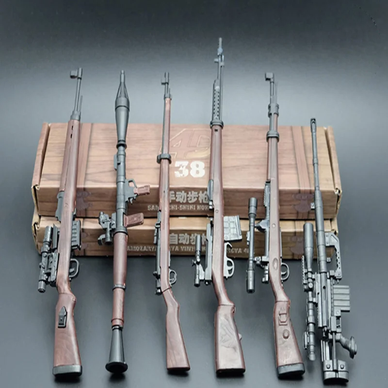 Экшн фигурка M134 AK47 MG42 QBZ95 98K SVD M16 RPG7 G43 Gatling Minigun масштаб 1:6 1/6 подарок для