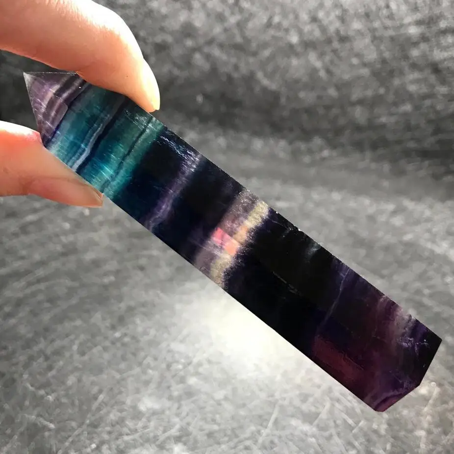 

Natural Wand Fluorite Quartz Point Healing