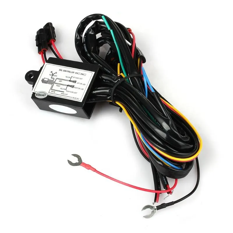 

12V Car DRL Controller Daytime Running LED Light Lamp On Off Dimmer for BMW Audi Auto VW Relay Harness ControlUniversal