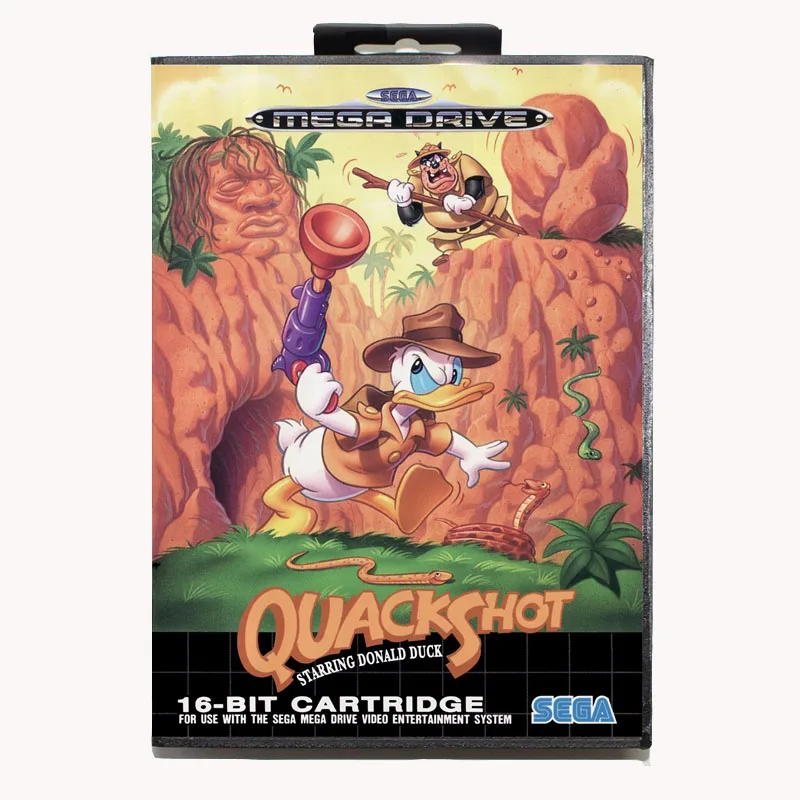 Quack Shot 16 бит для бытовой MD игровой карты с коробкой Sega Mega Drive Genesis|Картриджи| |