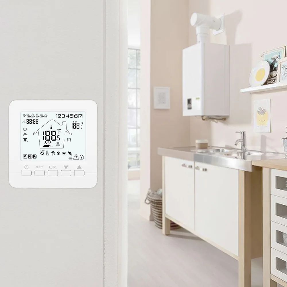 Thermostat WiFi Smart Temperature Controller For Electric/Water/Gas Boiler Floor Heating 3A TUYA Life APP With Voice | Обустройство