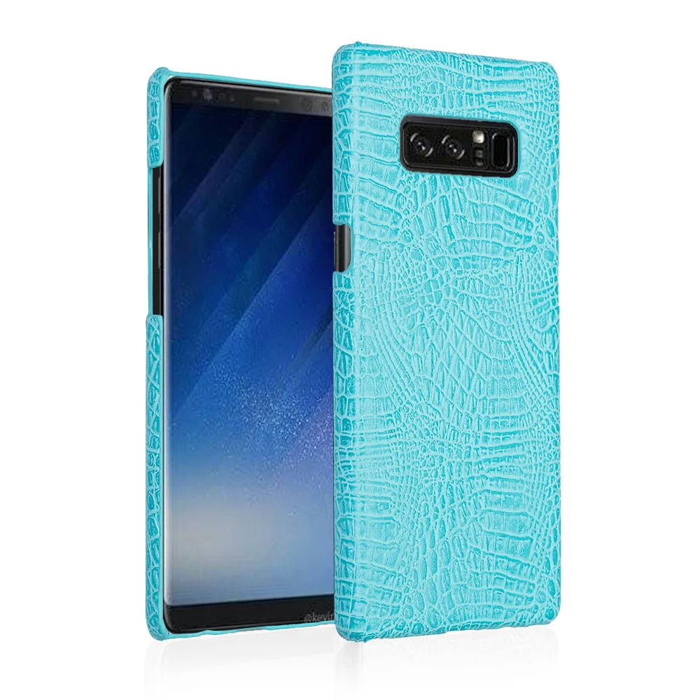 Кожаный чехол для Samsung Примечание 8 жесткий защитный В виде ракушки задняя крышка