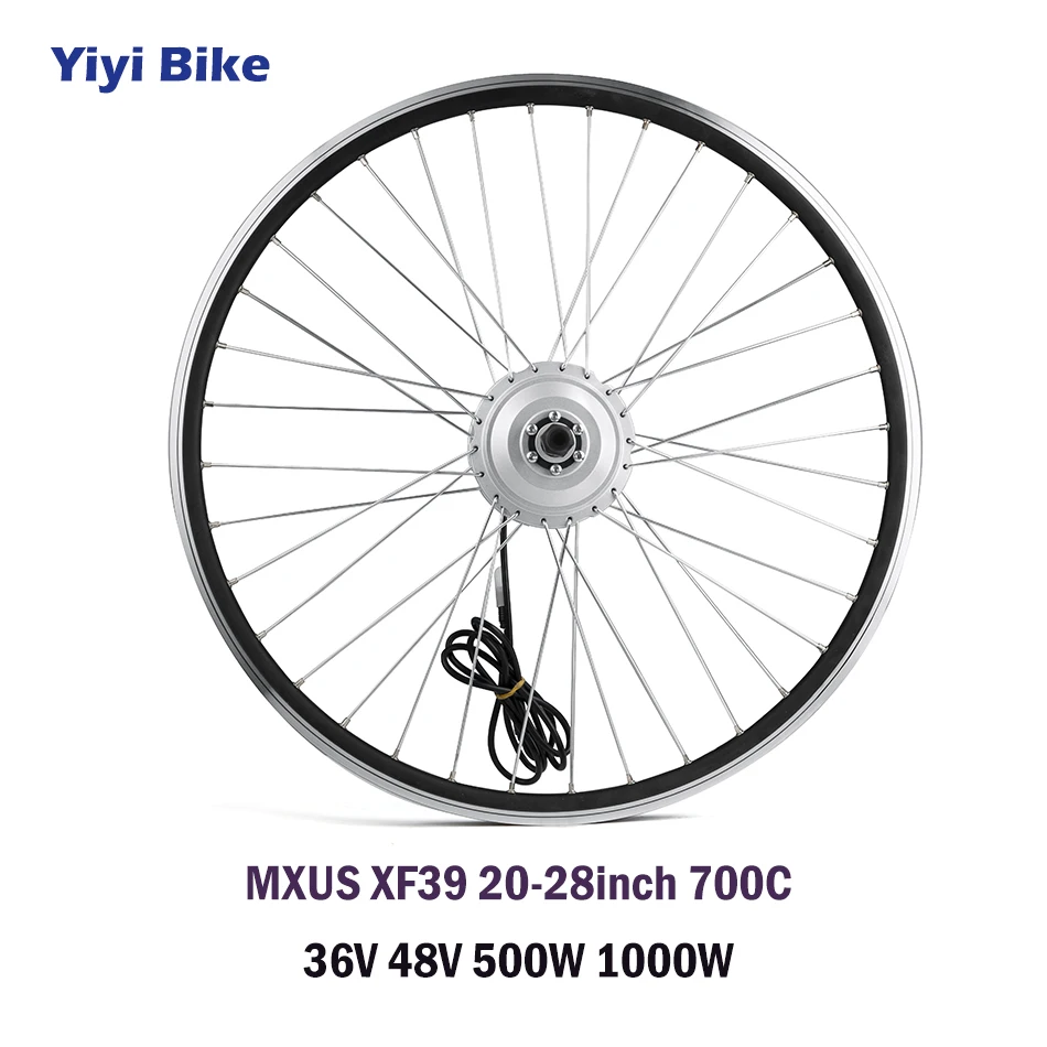 MXUS bicicleta Электрический двигатель постоянного тока 36 В 48 В бесщеточный мотор-концентратор электрический автомобиль 500 Вт 1000 Вт Электрический велосипед переднее колесо мотор комплект