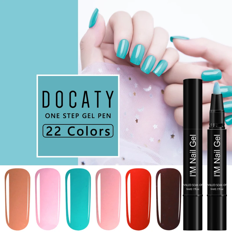 Гель лак Docaty полуперманентный УФ для ногтей 22 цвета 2019|Гель ногтей| |