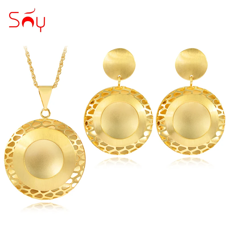 Комплект ювелирных изделий Sunny Jewelry для женщин колье серьги кулон романтические
