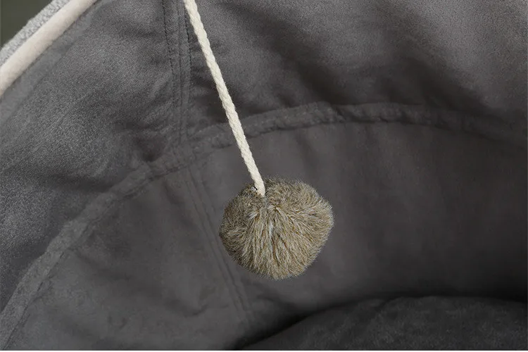 Тоннель для кошек складная кровать домашних животных с шариком теплая мягкая