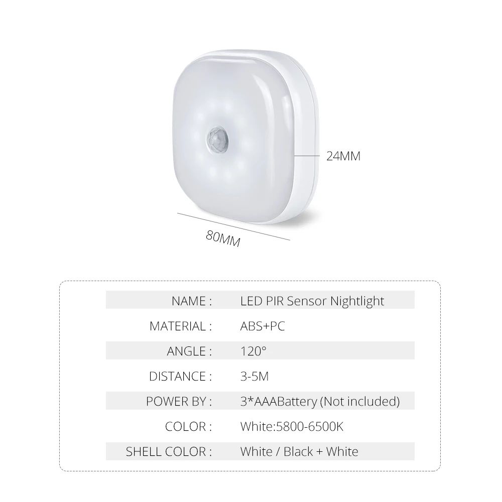 Беспроводной настенный светильник с PIR датчиком движения умная Светодиодная