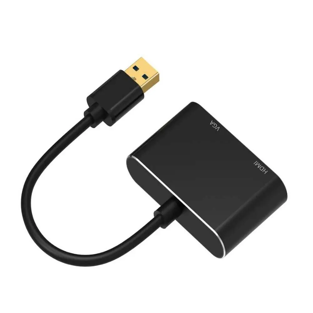 USB 3,0-HDMI VGA адаптер Mac OS USB-VGA HDMI адаптер 1080P конвертер Поддержка HDMI VGA синхронизация выход для Windows7/8/10
