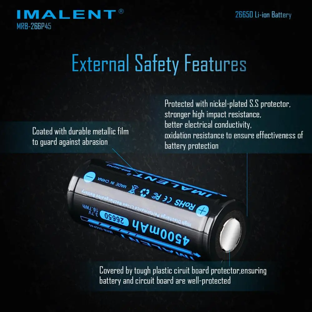 Imalent оригинальный MRB 266P45 26650 4500 мАч мощный аккумулятор литий ионная