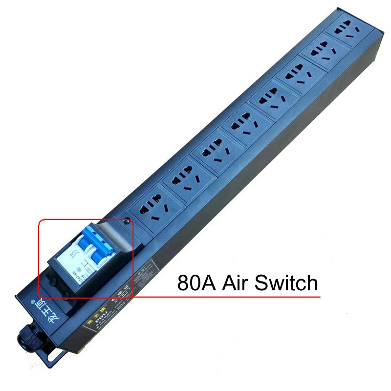 Новинка 60A 10000 Вт высокомощная горная выделенная розетка PDU power Rail 80A 18000 Разъем