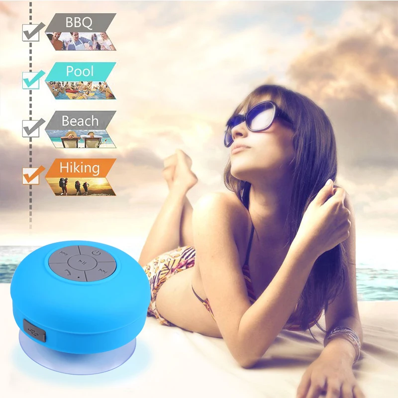 Беспроводная портативная bluetooth колонка водонепроницаемая для душа iPhone MP3