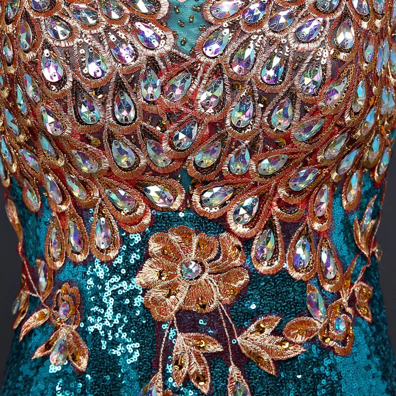 

Sweet Memory Sexy V Neck Red Pink Blue Mermaid Prom Dresses Sequined Long Prom Dress Party Dresses M007