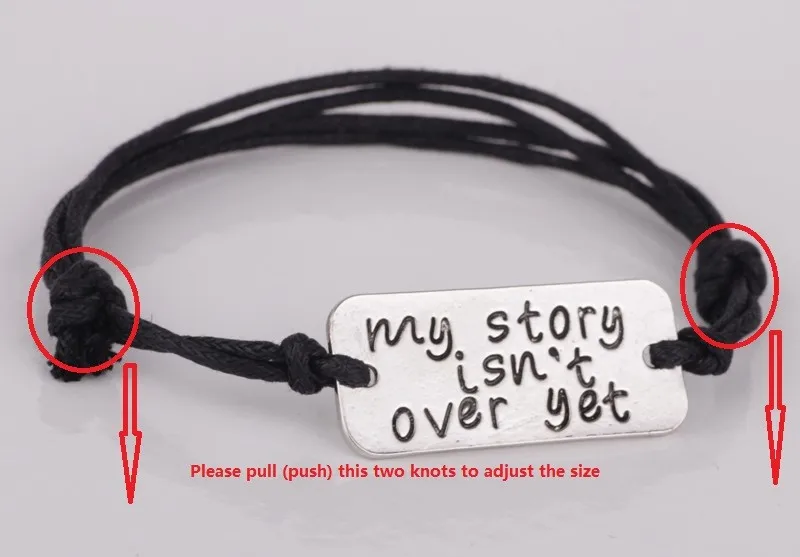 Fashionable Letter My Story isn't Over Yet Bracelets Silver Plated 100% handmade bracelet women jewelry YLQ0162 | Украшения и