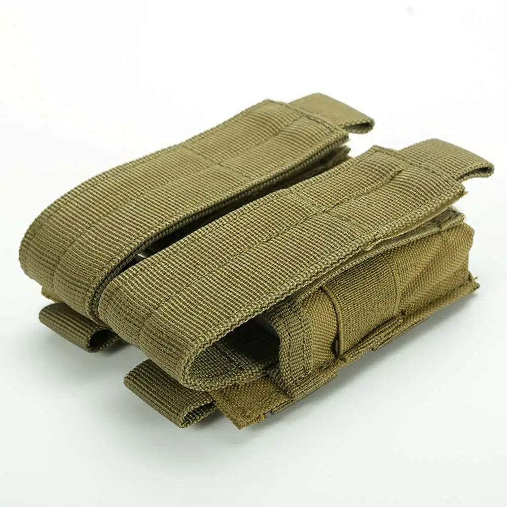 2 600D нейлон тактический Molle двойной пистолет маг подсумок закрыть кобура Открытый страйкбол боевой военный охотничий мешок - Цвет: 2