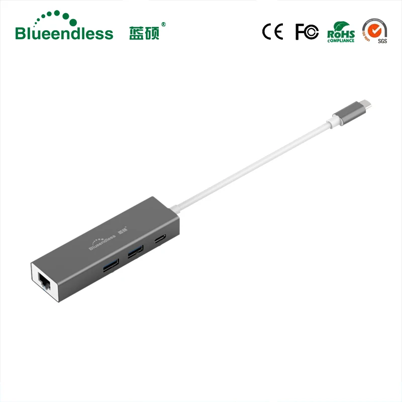 Высокоскоростной конвертер для ноутбуков MAC 5 Гбит/с разветвитель usb c Ethernet порт Type