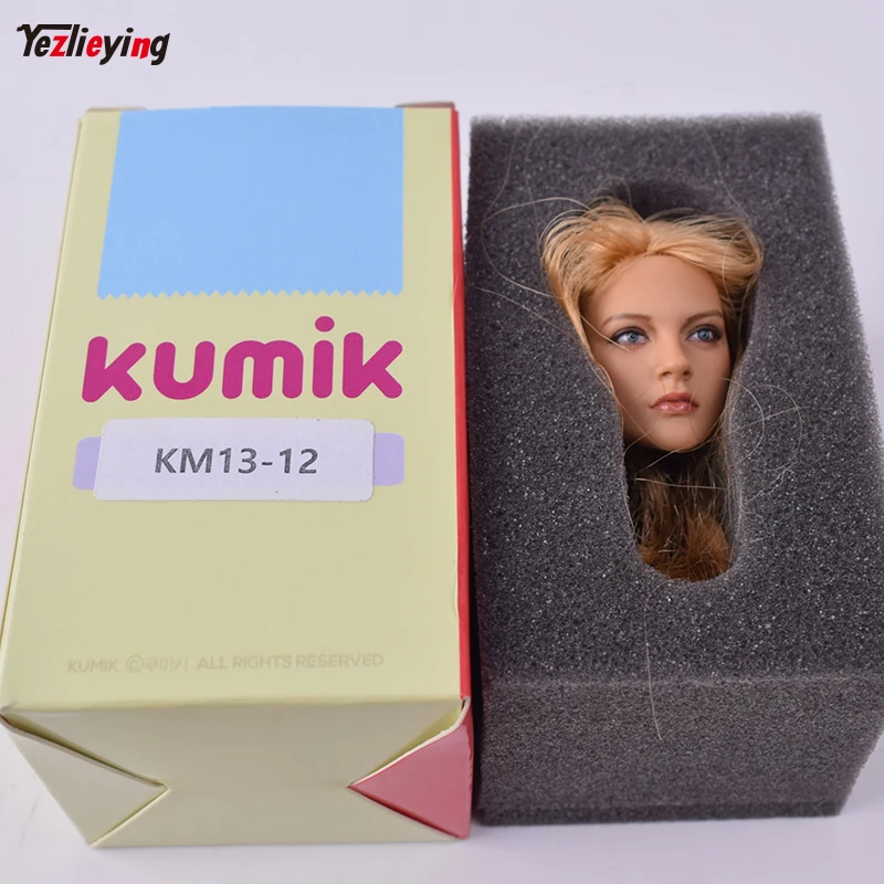KUMIK масштаб 1/6 женская голова скульптурная модель вырезанная блондинка кукла 13 12