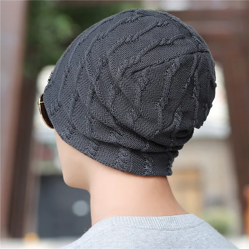 Xthree Winter Men's Skullies Beanies Knitted Hat Caps Lining Keep warm Male Gorras Bonnet Hats For Men Women | Аксессуары для