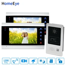Домашняя система контроля доступа HomeEye 7 дюймов 1 2 видеодомофона