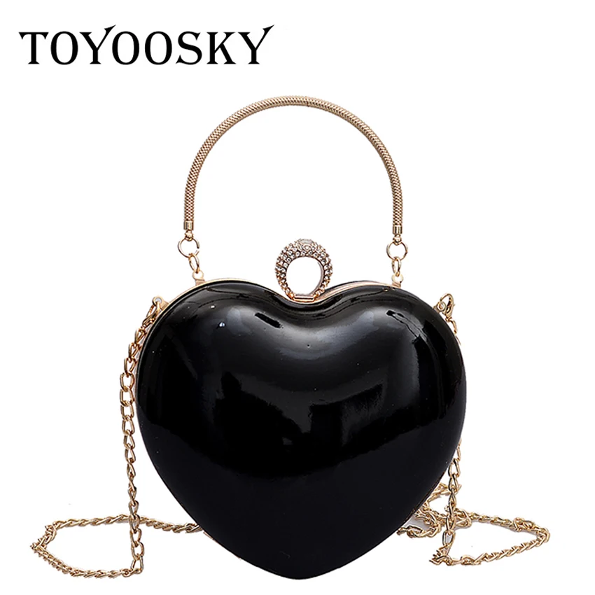 TOYOOSKY/женские сумочки в форме сердца с бриллиантами Сумка на плечо цепочкой