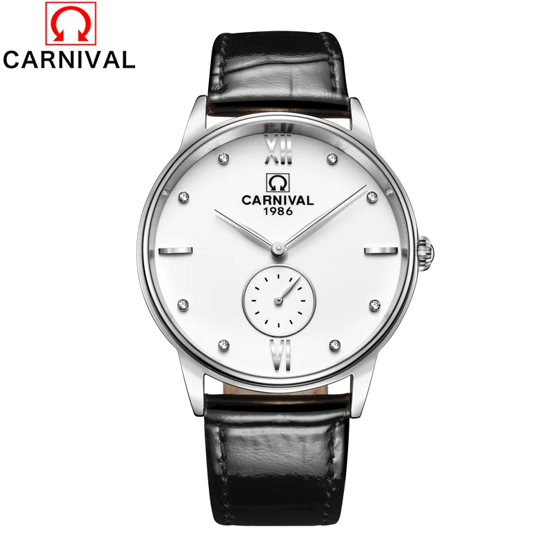 Мужские кварцевые часы минималистский дизайн швейцарские карнавальные