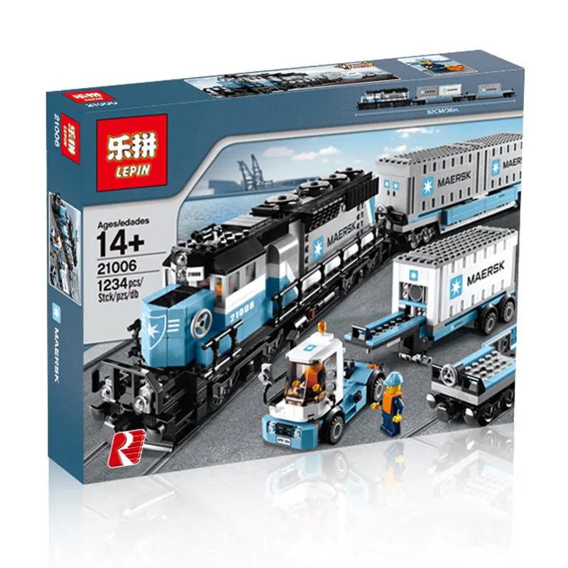 1234 шт креативные технологии серии поезд maersk Legoings Строительные блоки Набор