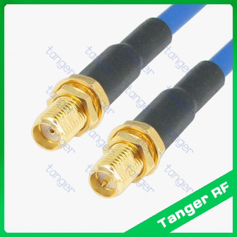 Прямой женский разъем SMA в RP-SMA с RG402 RG141 RG-402 коаксиальный джемпер полугибкий синий