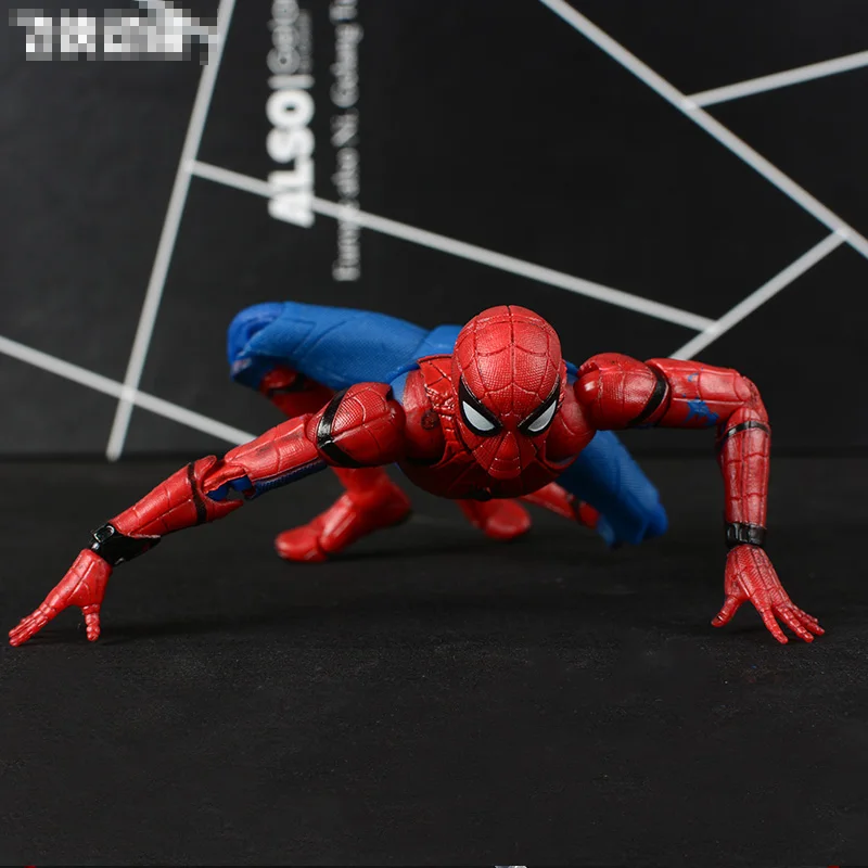 MAF047 SpiderMan Peter Parker Homecoming Ver. PVC Action Figure Collectible Model Toy 14cm