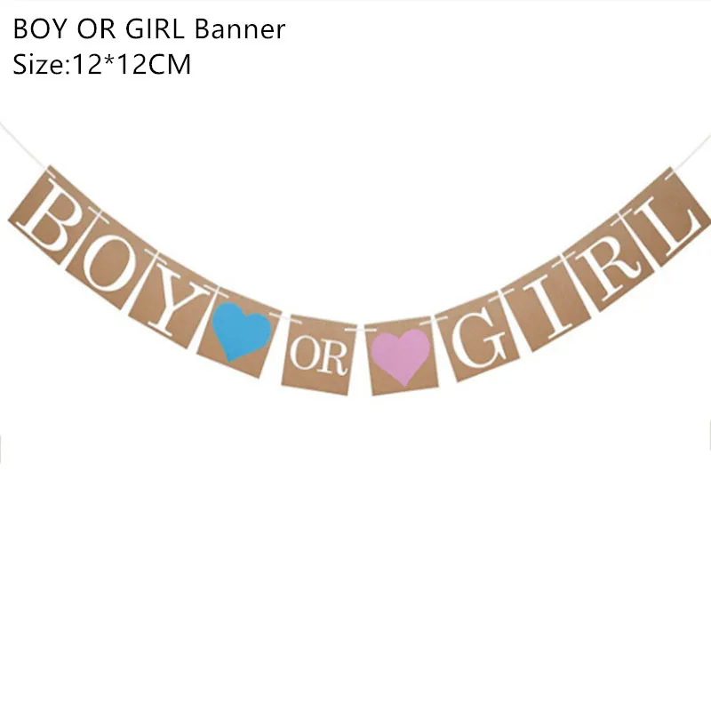 Boy or Girl Banner Детский баннеры для мальчиков и девочек, детские воздушные шары, украшения для дня рождения, вечерние подарки для детей - Цвет: Boy or Girl Banner