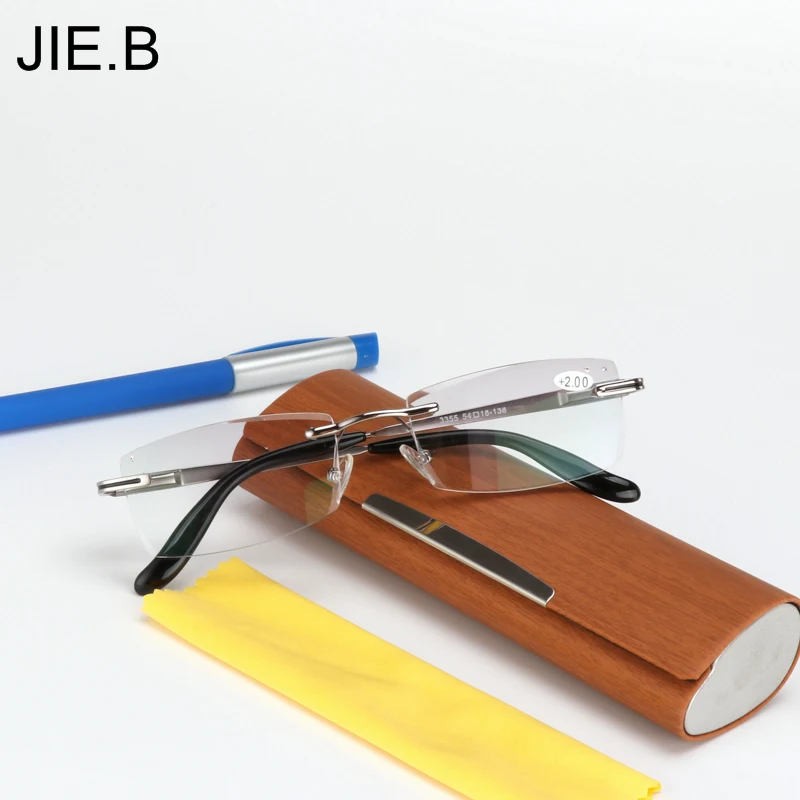 2017 высокое качество алмазные вырезные очки для чтения мужские без оправы