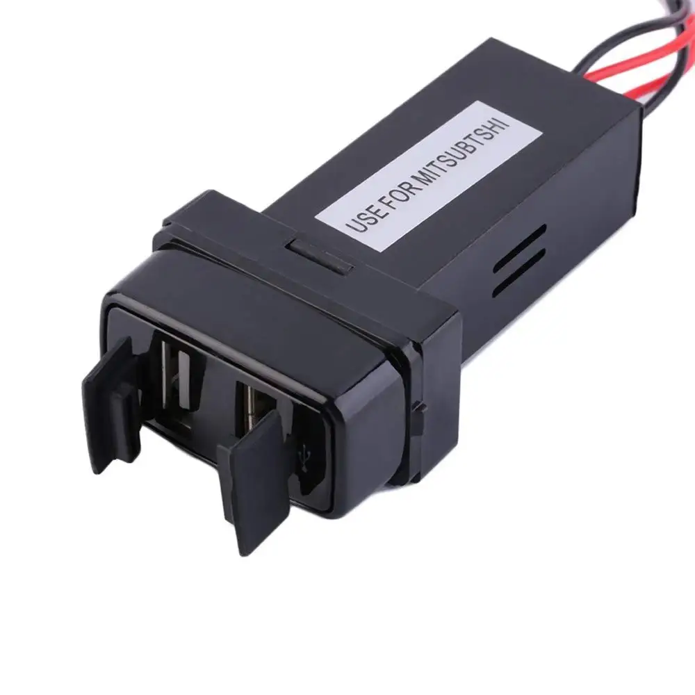 USB зарядное устройство для автомобиля 5 в 2 1 А разъем Audi Mitsubishi ASX Fortis Lancer Pajero Sport