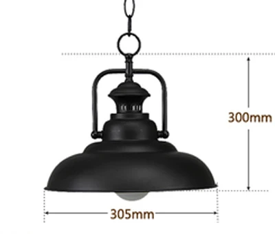 

Free shipping Loft bar black iron lights american vintage indurstrial Pendant light dining room foyer Pendant lamps