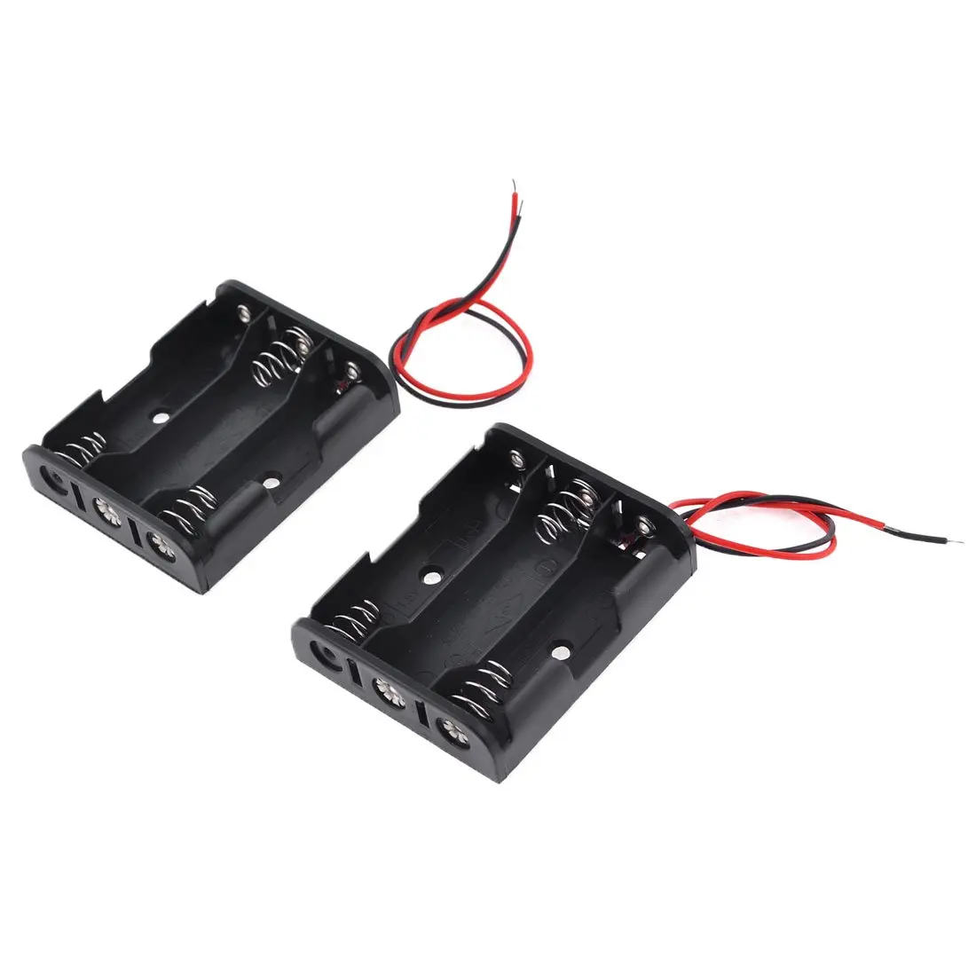 Gino 2 шт черный красный кабель пластиковый 3x1 5 V AA батареи держатель сотового