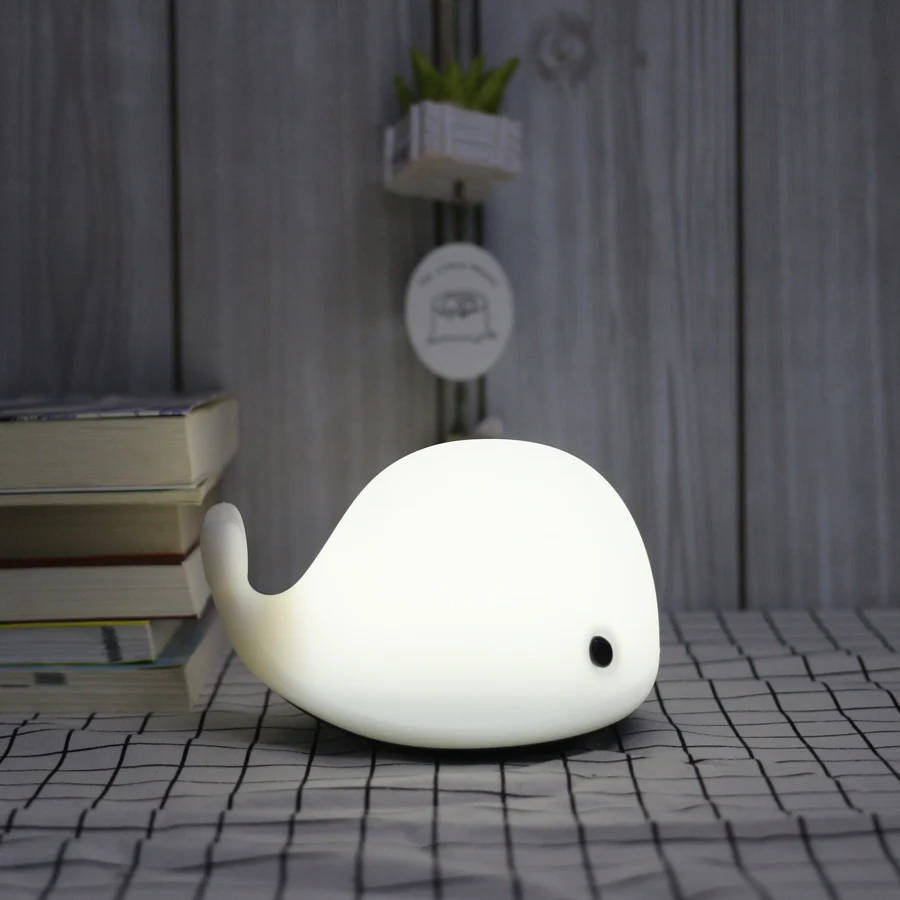 Светодиодная настольная лампа Dolphin силиконовая с usb зарядкой подарок для детей