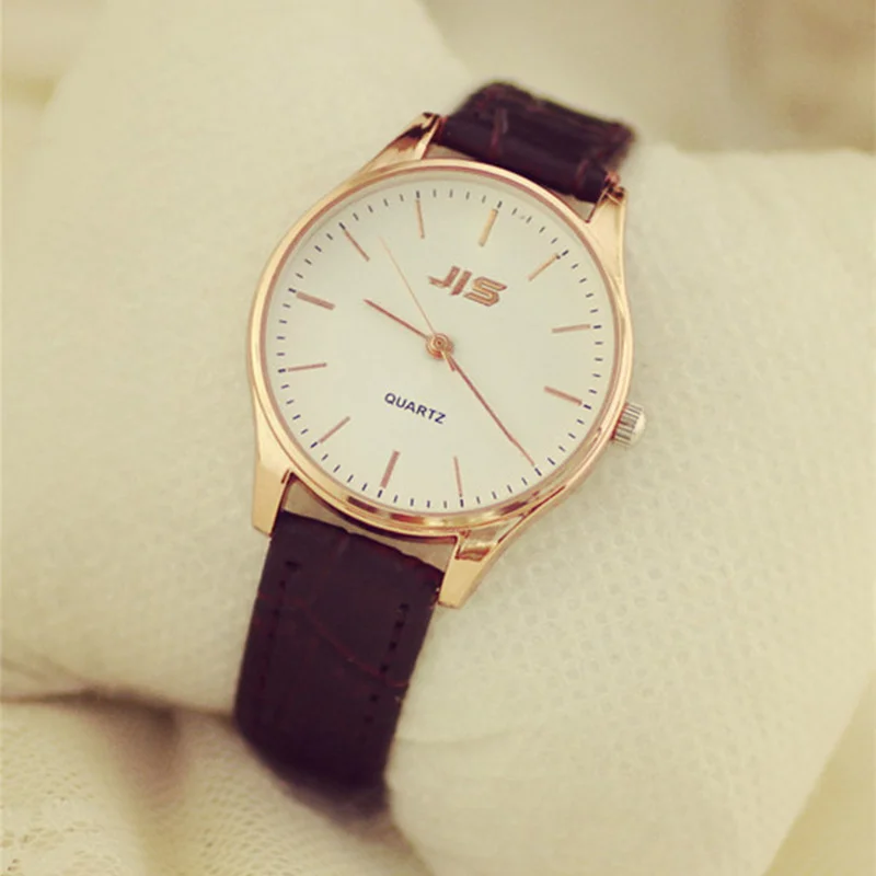 Top Quality Fashion Ladies simple style Watch Vintage PU Leather Quartz Watches Women Dress Wrist watch relogio feminino Clock | Наручные