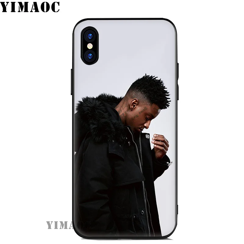 Мягкий силиконовый чехол YIMAOC 21 Savage для iPhone 11 Pro Xr Xs Max X или 10 8 7 6 6S Plus 5 5S SE |