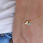 Изящный браслет A-Z с буквами алфавита для женщин и девушек, модная цепочка золотого и серебряного цвета с кристаллами для девушек, Изящные Ювелирные изделия